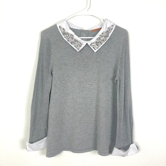 Belldini Cotton Blend Sweater Blouse Size L - Picture 1 of 7